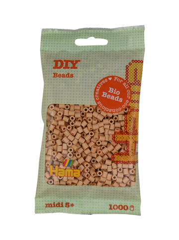 Hama Beutel mit 1000 Bio Midi-Bügelperlen beige - ab 5 Jahren