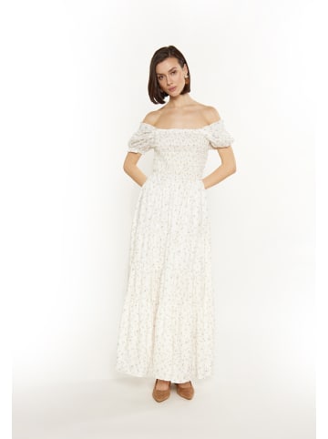 Usha Women Dress in multicolor white