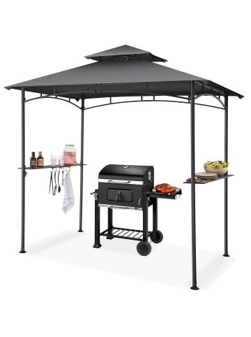 tectake Grillpavillon, inklusive 8 Heringen und 6 Haken, 240 x 150 x 250 cm