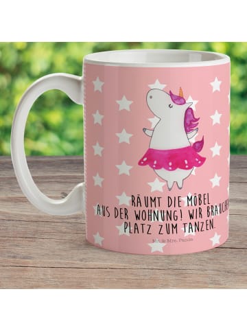 Mr. & Mrs. Panda Plastikbecher Einhorn Ballerina mit Spruch in Rot Pastell