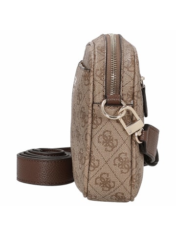 Guess Vikky II - Umhängetasche 20 cm (coal) in latte logo/brown