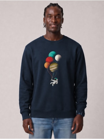 wat? Apparel Sweatshirt Balloon Spaceman in Dunkelblau