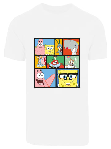 F4NT4STIC T-Shirt Spongebob Schwammkopf Collage in weiß