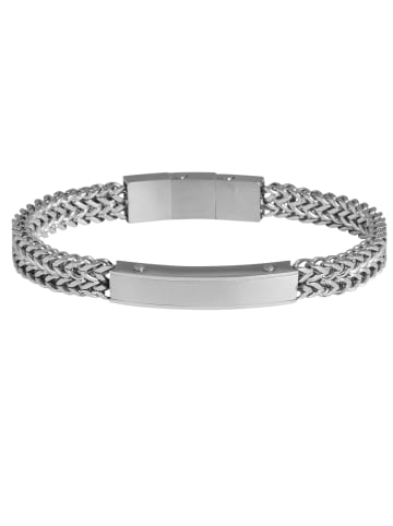 Adeliás Herren Armband aus Edelstahl 21,5 cm in silber