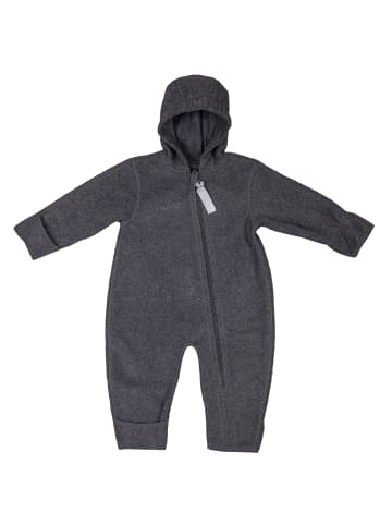 Hoppediz Overall Fleece-Overall mit Umschlagbündchen in anthrazit 