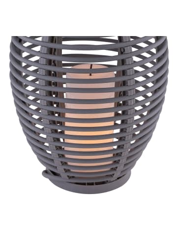 Globo lighting Solarleuchte "SOLARLEUCHTE KUNSTSTOFF GRAU, 1XLED" in gray