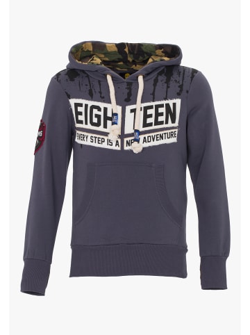PLUS EIGHTEEN Herren Kapuzenpullover in Petrol