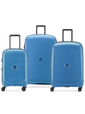 Delsey Belmont Plus 4 Rollen Kofferset 3-teilig mit Dehnfalte in zink blau