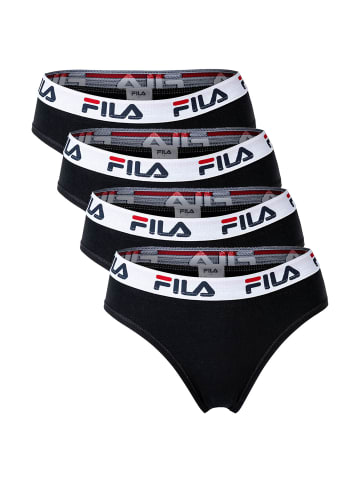 Fila Slip 4er Pack in Schwarz