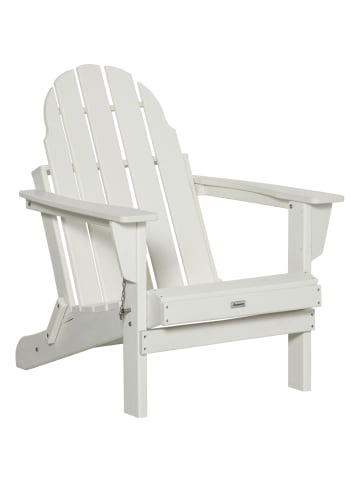 Outsunny Adirondack-Gartenstuhl 75B x 87T x 93H cm Weiß