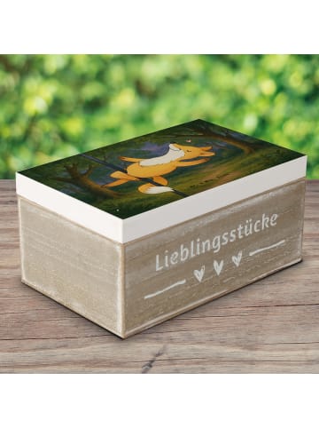 Mr. & Mrs. Panda holzschachtel Fuchs PoledanZeichen Design ohne Spruch in Weiß