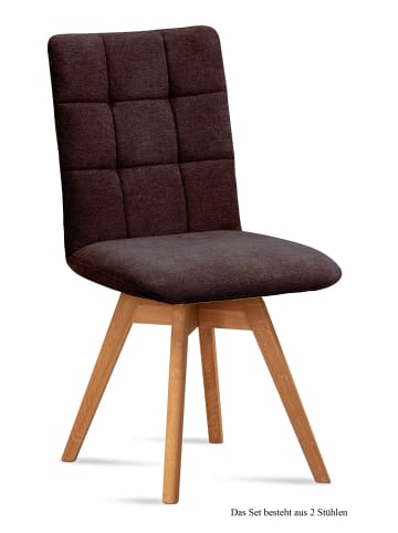 58 aufm Kessel ESSZIMMERSTUHL drehbar (2er-Set) Doria 47x91x60 Eiche geölt/Espresso