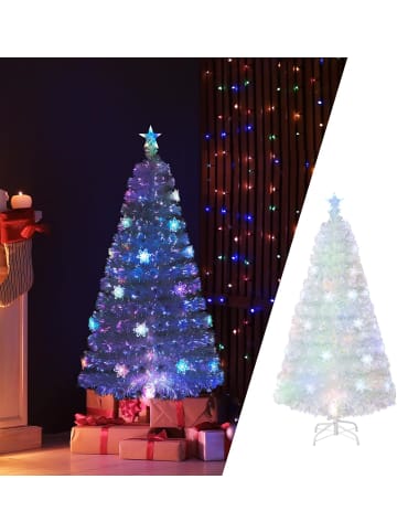 COSTWAY Künstlicher Weihnachtsbaum LED in Weiß
