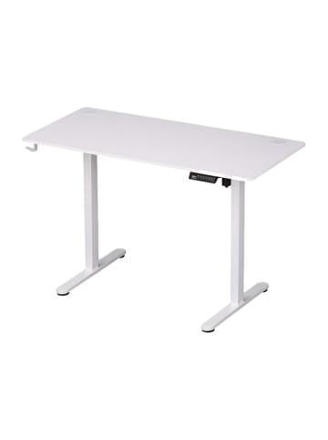 relaxdays Höhenverstellbarer Schreibtisch in Weiß - (B)120 x (H)120 x (T)60 cm