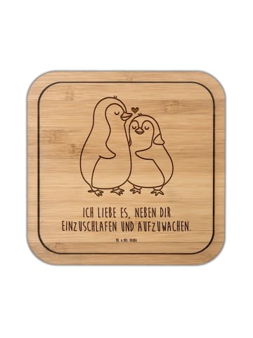 Mr. & Mrs. Panda Bierdeckel Pinguine Einschlafen mit Spruch in Transparent