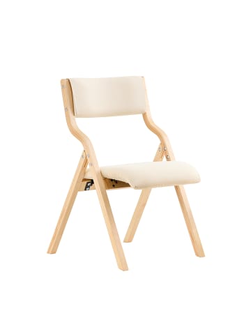SoBuy Klappstuhl in Weiß - (B)48 x (H)91 x (T)14cm