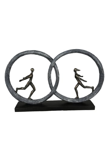 GILDE Skulptur So in Love bronzefarben, grau - (H) 29 cm