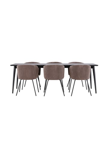ebuy24 Essgruppe Ellis Schwarz 85 x 230 cm