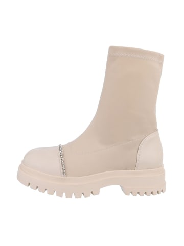 Ital-Design Stiefelette in Beige