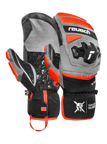 Reusch Fäustlinge Worldcup Warrior Mitten in 7588 blck/silver/fluo red