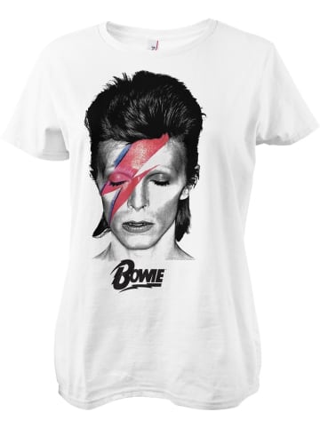 David Bowie Shirt "Aladdin Sane Girly Tee" in Weiß