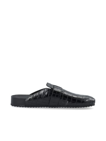 Bianco Mules in BlackCroco