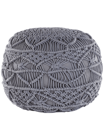 Beliani Pouf KAYSERI in Grau - (W) 40 x (H) 40 x (L) 40 cm