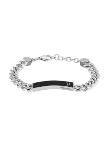 Police 3 Herren-Armband Strip II Edelstahl Silber