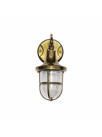 Licht-Erlebnisse Außen Wandlampe (B)11.5 x (H)25 cm in Messing