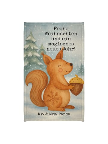 Mr. & Mrs. Panda Gästehandtücher Eichhörnchen Weihnachten Design... in Weiß