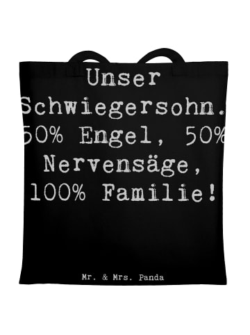 Mr. & Mrs. Panda Tragetasche Unser Schwiegersohn. 50% Engel, 50%... in Schwarz