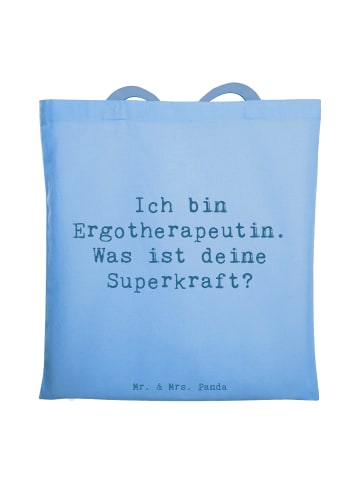 Mr. & Mrs. Panda Tragetasche Spruch Super Ergotherapeutin mit Sp... in Sky Blue