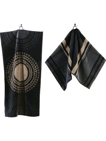 REDBEST Frottier, Jacquard Handtuch Grafik in taupe