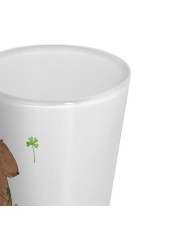 Mr. & Mrs. Panda Gläschen Hund Kleeblatt ohne Spruch in Transparent