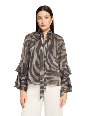 Vera Mont Chiffonbluse mit Volant in Brown/Brown