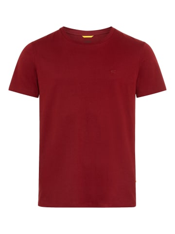 Camel Active Kurzarm T-Shirt aus Organic Cotton in Amber Red