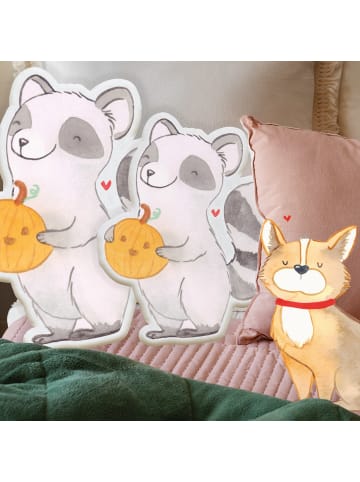 Mr. & Mrs. Panda Kissen Waschbär Kürbis ohne Spruch in Weiß