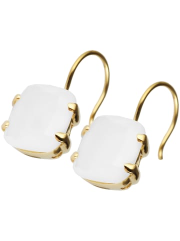 Adeliás Damen Ohrringe aus Edelstahl in weiß