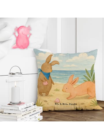 Mr. & Mrs. Panda Deko Kissen Hasen Muschel Design ohne Spruch in Weiß