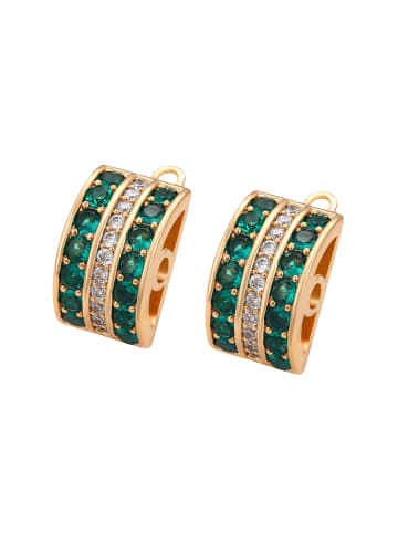 gaya Women Earrings in Rose Gold Green