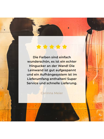 MuchoWow Leinwand bilder Silhouette Liebe (BxH)