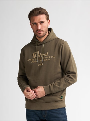 Petrol Industries Artwork Hoodie Yankton in Grün