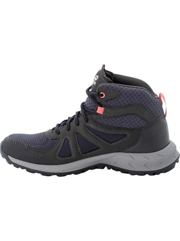 Jack Wolfskin Wanderschuhe Woodland 2 Texapore Mid in Schwarz-gemustert