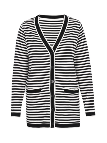 usha BLUE LABEL Women Cardigan in Black Stripes