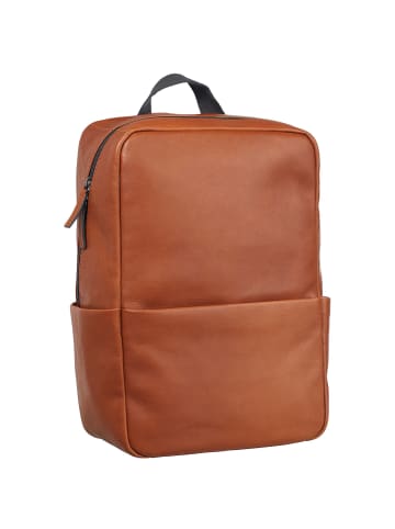 Leonhard Heyden Hamburg Rucksack Leder 40 cm Laptopfach in cognac