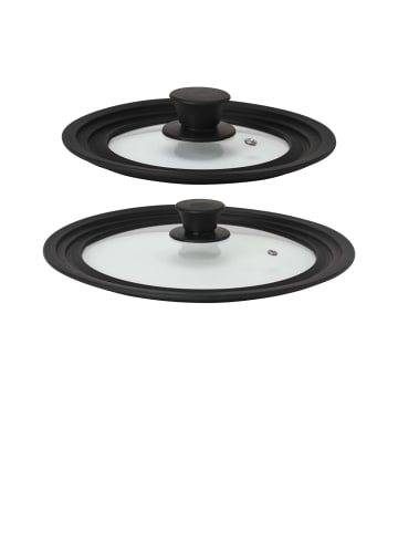 Steuber 2er-Set: Universaldeckel in schwarz