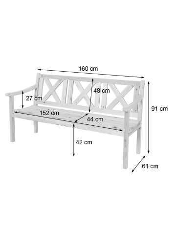 MCW Gartenbank 3-Sitzer Mazara, Dunkelbraun