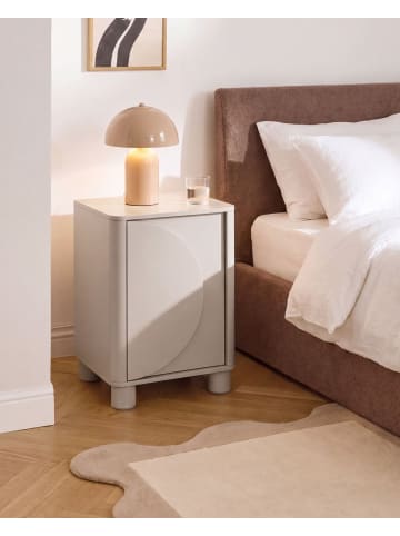 Beliani Nachttisch TOMINGLEY in Beige - (W) 40 x (H) 58 x (L) 30 cm