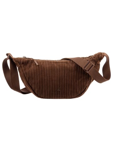 Prato SC06 zeitlose Crossbody Bag aus Breitcord Moonbag in mocha