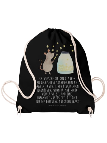 Mr. & Mrs. Panda Tasche Maus Sterne mit Spruch in Schwarz